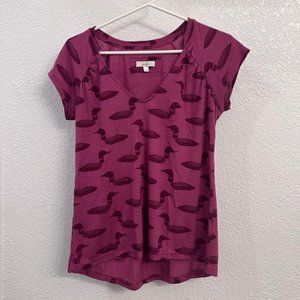 Anthropologie Porridge Duck Print Tee